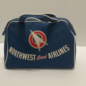 RARE FIND - Vintage 1960s Northwest Orient Airlines Carry On Bag Fair Condition
